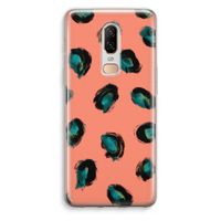 Pink Cheetah: OnePlus 6 Transparant Hoesje