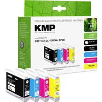 KMP Inktcartridge vervangt Brother LC-1000BK, LC-1000C, LC-1000M, LC-1000Y Compatibel Combipack Kleur B75V 1035,4005
