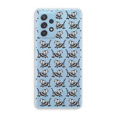 Zwarte poes: Samsung Galaxy A73 Transparant Hoesje
