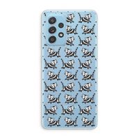 Zwarte poes: Samsung Galaxy A73 Transparant Hoesje Zwarte poes: Samsung Galaxy A73 Transparant Hoesje