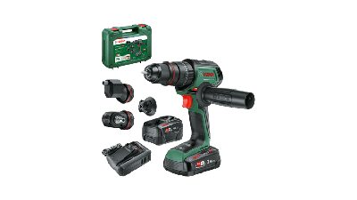 Bosch Groen AdvancedImpact 18V-80 QuickSnap | Accu Klopboormachine | 82 Nm | Incl. accessoires | 2x 18 V Li-Ion accu&apos;s (2,5 Ah & 4.0 Ah) + oplader |