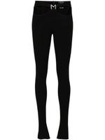 Mugler legging à découpes - Noir