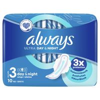 Always Maandverband ultra day & night (S3) vleugels (10 st) - thumbnail