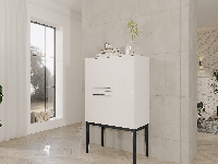 Commode LUCIENNE 4 deuren kasjmier/zwart