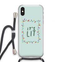 It's Lit: iPhone X Transparant Hoesje met koord