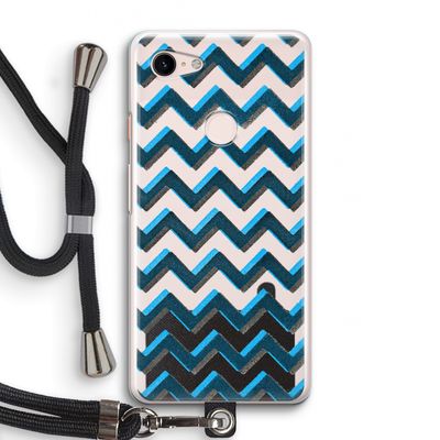 Onderbroken lijn: Pixel 3 Transparant Hoesje met koord