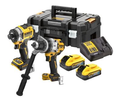 DeWALT DCK2200H2T - 18v XR Premium Twin Kit: DCD1007 + DCF860 - 2 x 5Ah Powerstack in TSTAK - DCK2200H2T-QW