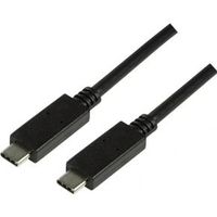 LogiLink CU0128 USB-kabel 0,5 m USB 3.2 Gen 2 (3.1 Gen 2) USB C Zwart - thumbnail