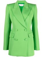 Alexander McQueen blazer en laine à boutonnière croisée - Vert