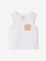 Babysweater met contrasterende zak wit Babysweater met contrasterende zak wit