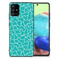 Samsung Galaxy A71 Leuk Telefoonhoesje Cracks Blue
