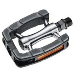 Union Pedalen SP-823, Aluminium non slip. Grijs/zwart. 9/16" draad (hangverpakking)