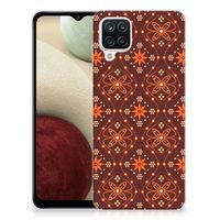 Samsung Galaxy A12 TPU bumper Batik Brown - thumbnail