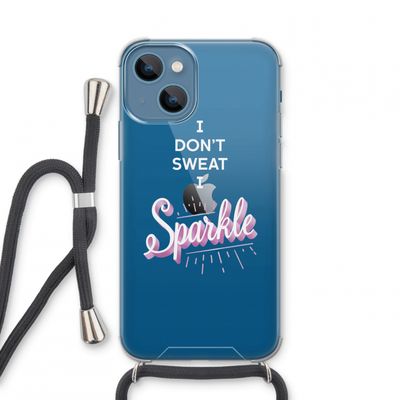 Sparkle quote: iPhone 13 mini Transparant Hoesje met koord