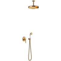 Regendouche set Tres Clasic | Inbouw | Mengkraan | 2-weg | Vintage | 24k Goud glans