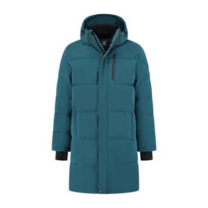Travelin&apos; Men - puffer jacket long - Donkerblauw - Maat L