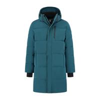 Travelin' Men - puffer jacket long - Donkerblauw - Maat L Travelin' Men - puffer jacket long - Donkerblauw - Maat L