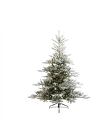 Kunstkerstboom Grandis fir besneeuwd en verlicht H180 cm D98 cm Everlands - Everlands