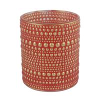 Countryfield theelichthouder hailey m rood 10 cm | 24 stuks