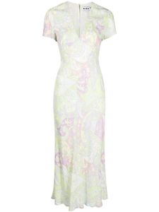 Rixo robe mi-longue Tallulah à motif en jacquard - Vert