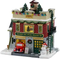 Lemax casey st. firehouse 51 verlicht kersthuisje Jukebox Junction 2023