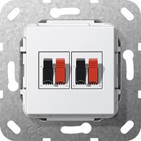 Luidsprekeraansluiting 2V Gira zuiver wit glanzend 569303
