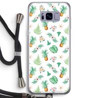 Ananas bladeren: Samsung Galaxy S8 Plus Transparant Hoesje met koord