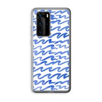 Blauwe golven: Huawei P40 Pro Transparant Hoesje