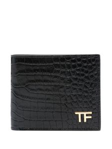 TOM FORD portefeuille en cuir à plaque logo - Noir