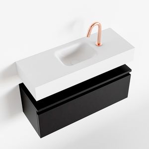 Toiletmeubel Mondiaz Andor | 80 cm | Meubelkleur Urban | Lex vrijhangend wastafel Talc Midden | 1 kraangat