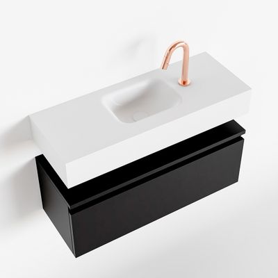 Toiletmeubel Mondiaz Andor | 80 cm | Meubelkleur Urban | Lex vrijhangend wastafel Talc Midden | 1 kraangat