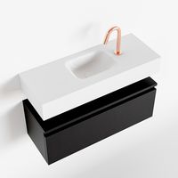 Toiletmeubel Mondiaz Andor | 80 cm | Meubelkleur Urban | Lex vrijhangend wastafel Talc Midden | 1 kraangat