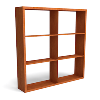 Egura cortenstaal houtopslag onderverdeling 6 vakken 2000x385x2000 mm - Geroba