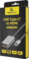 Cablepert adapter USB-C naar HDMI , 0,15 m - thumbnail
