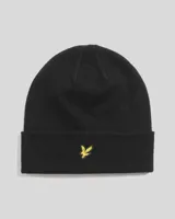 Lyle & Scott Merino Wool Blend Muts Heren Zwart - Maat One Size - Kleur: Zwart | Soccerfanshop