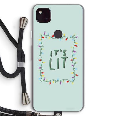 It's Lit: Pixel 4a 5G Transparant Hoesje met koord