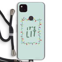 It's Lit: Pixel 4a 5G Transparant Hoesje met koord