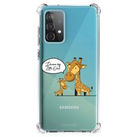 Samsung Galaxy A52 4G/5G Stevig Bumper Hoesje Giraffe - thumbnail