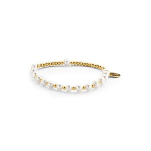 CO88 Collection Elemental 8CB 90313 Rekarmband met Parels en Stalen Beads - One-size - Goudkleurig