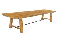 Massieve eettafel FINCA 400cm vintage bruin gerecycled grenenhout - 44705 - thumbnail