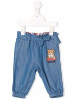 Moschino Kids pantalon TENCEL™ à imprimé Teddy Bear - Bleu - thumbnail