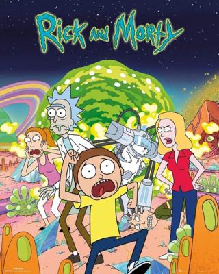 Poster Rick and Morty Group 40x50cm