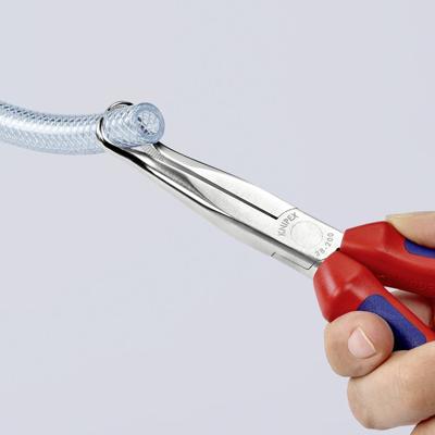 Knipex 38 95 200 Platte rondbektang Elektronica en fijnmechanica 45° gebogen Vanadium elektrostaal 200 mm