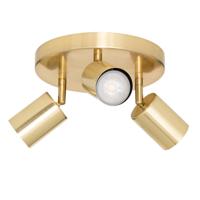 Wand / plafondlamp Vico - D20 x H15 cm - metaal - goud - 3 lichtbronnen