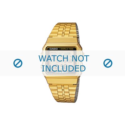 Casio horlogeband A500WEGA-1EF / A500WEGA-1 Staal Goud (Doublé) 18mm