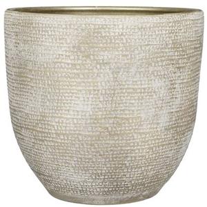 Mica Decorations Plantenpot - terracotta - champagne - D39|H36 cm