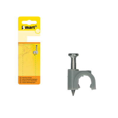 pgb-Europe SMART | Nylon kabelclip rond 10 grijs | 8 st SM0KCRN0110000H