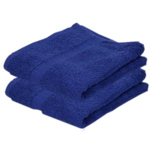 Towelcity Luxe badhanddoek - 2x - blauw - 50 x 90 cm - 550 grams - Badkamer textiel - Katoen