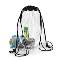 Transparant gymtasje/rugtasje - 33 x 45 cm - 11 liter - Rugzak/zwemtas - doorzichtig