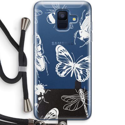 Tiny Bugs: Samsung Galaxy A6 (2018) Transparant Hoesje met koord